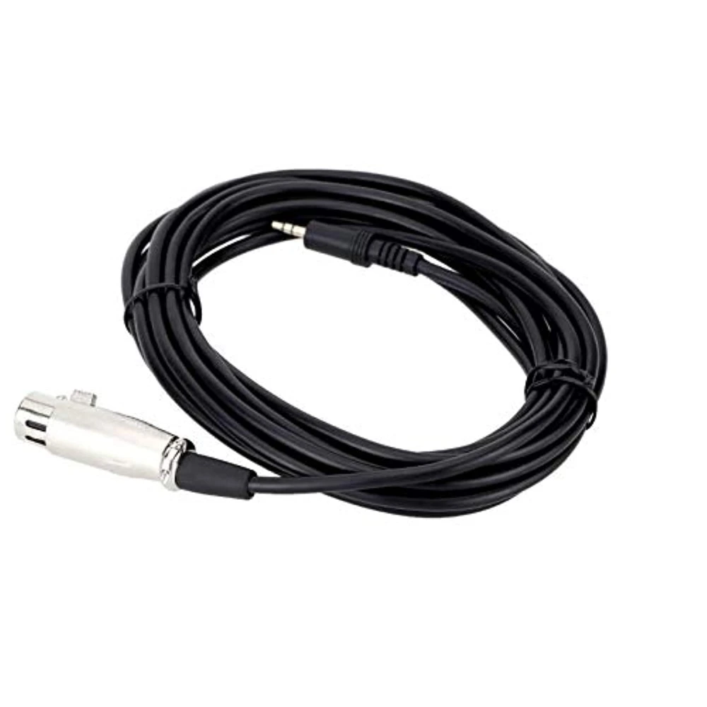 eWINNER 7 ft 2 Meter XLR Female to 3.5mm Stereo Male Cable Wire for iPhone, iPad, Smartphone, Mixer, Mixing Console, Microphone, Loudspeaker and Computer, Red - 29.74910661.17