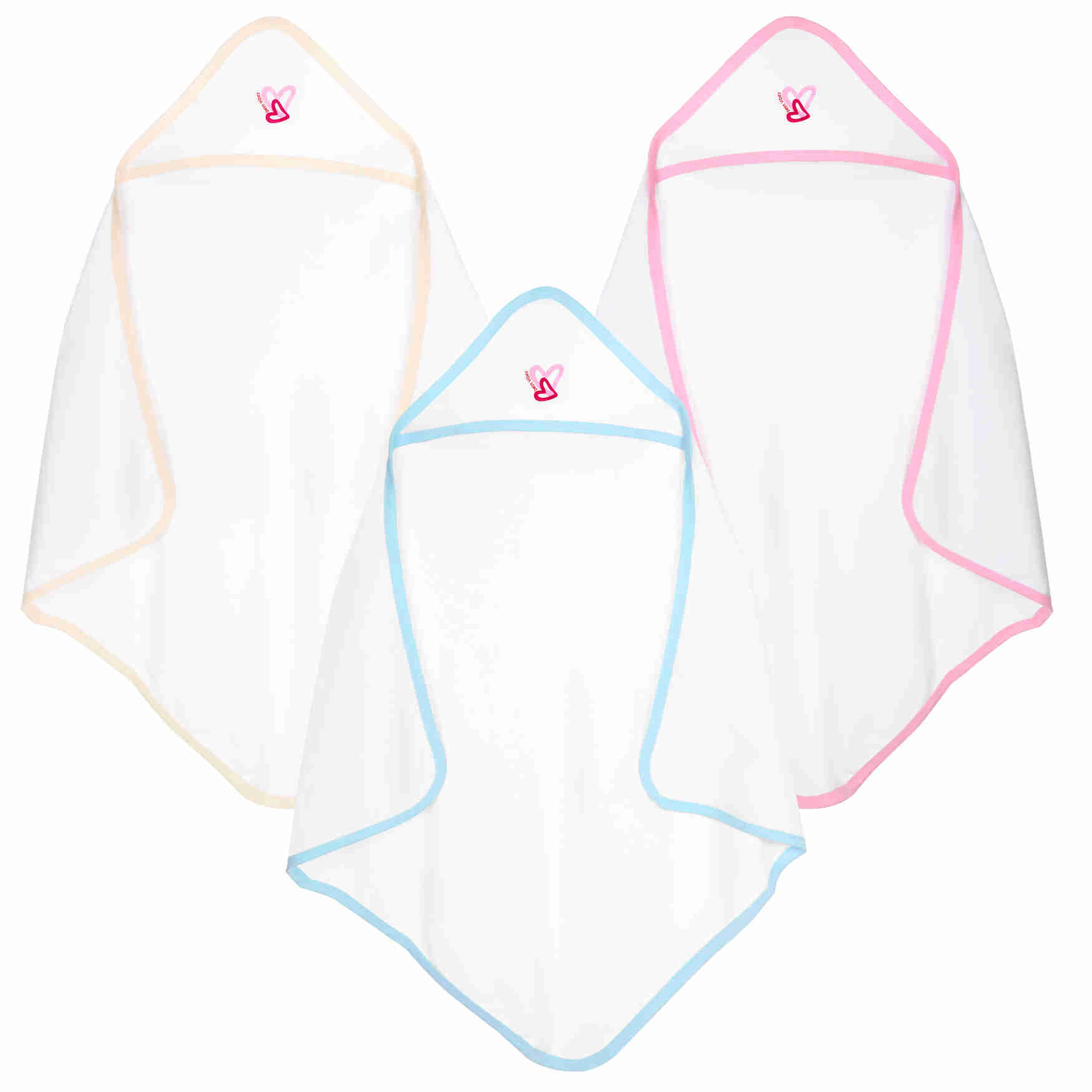 Babies Basic Cotton Swaddle Blanket for New Born - Pack of 3 75x75cm Multi V239-BLA-MIX-3PC