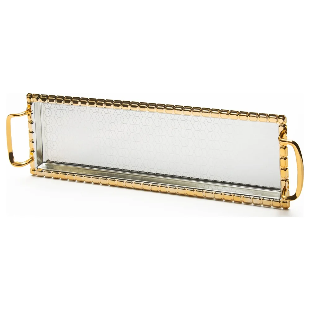 Zolten Silver Plated Rectangular Serving Tray, 45.5 cm - ZL2014476 - Image 2