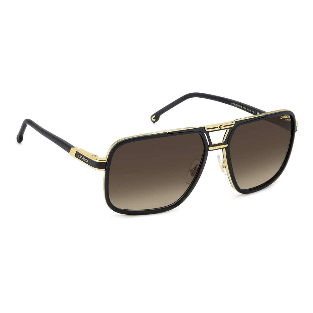 Carrera Mens UV Protected Rectangular Sunglasses, Black Brown Green Antireflex Lenses - C-1071-S-I46 - Image 2