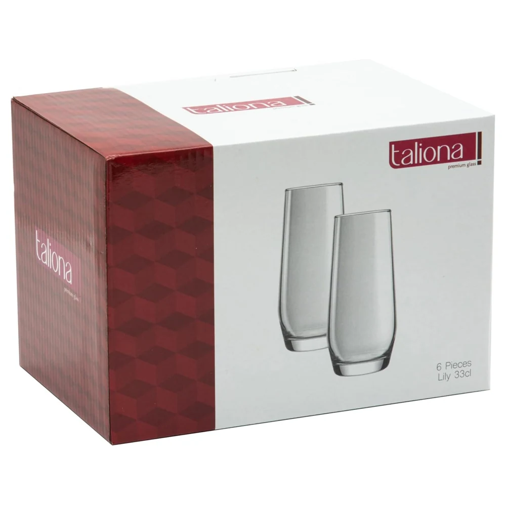 Taliona Lilly 6-Piece Clear Glass Highball Tumbler Set 33 cl - C6913871 - Image 5