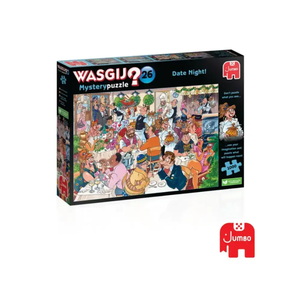 Wasgij Date Night. 1000 Piece Jigsaw Puzzle, Challenging & Fun, Puzzle What Happens Next, Eco-Friendly 100 percent Recycled Cardboard, 68x49 CM, Multicolour - 1110100331 - Image 4