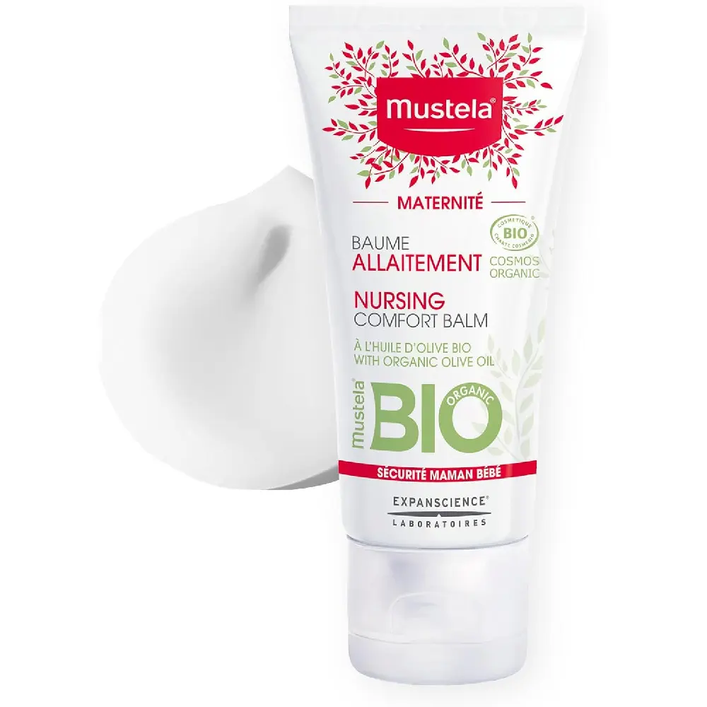 Mustela Nursing Comfort Balm Certified Organic, Fragrance-Free Nipple Cream, 100 Percent Plant-Based Formula with Organic Olive Oil, Glycerin & Vitamin E, Breastfeeding Care 30ml - H015