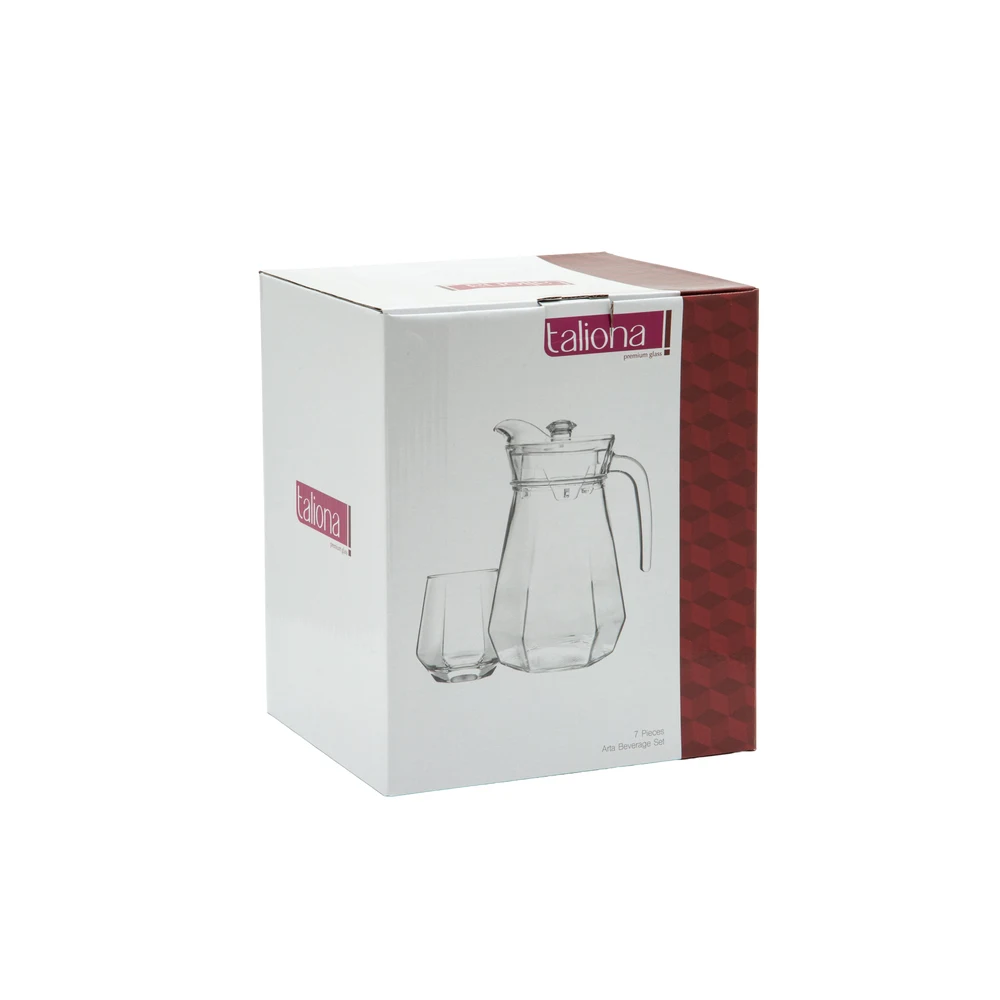 Taliona Arta 7-Piece Clear Glass Water Set - C6913885 - Image 3