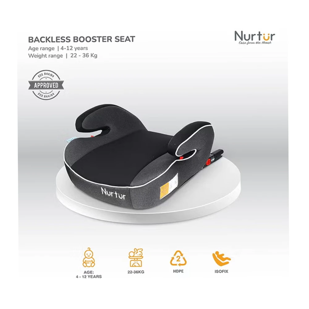 Nurtur Enzo Kids Booster Car Seat Arm Rest Blow Up Narrow Backless Design For Travel - ZY13A-NR5 - Image 2