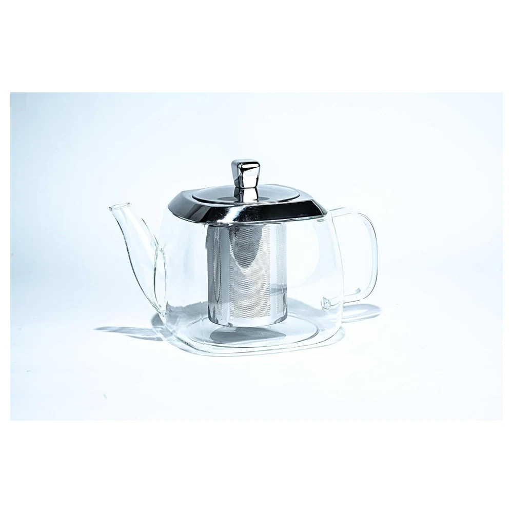 Taliona Lux Borosilicate Glass Tea Pot with Stainless Steel Filter & Lid 1200 ml - TL2213836 - Image 6