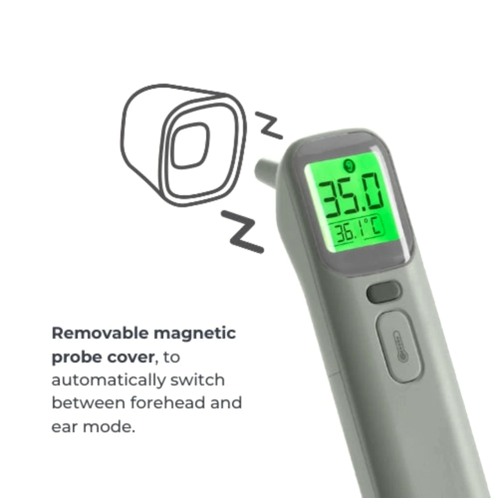 Nuvita Digital Forehead & Ear Thermometer, Accurate Temperature in 1 Second, 4 Measurement Modes, LCD Display with Fever Alarm, Stores Last 40 Readings - NU-IBTE0029 - Image 3