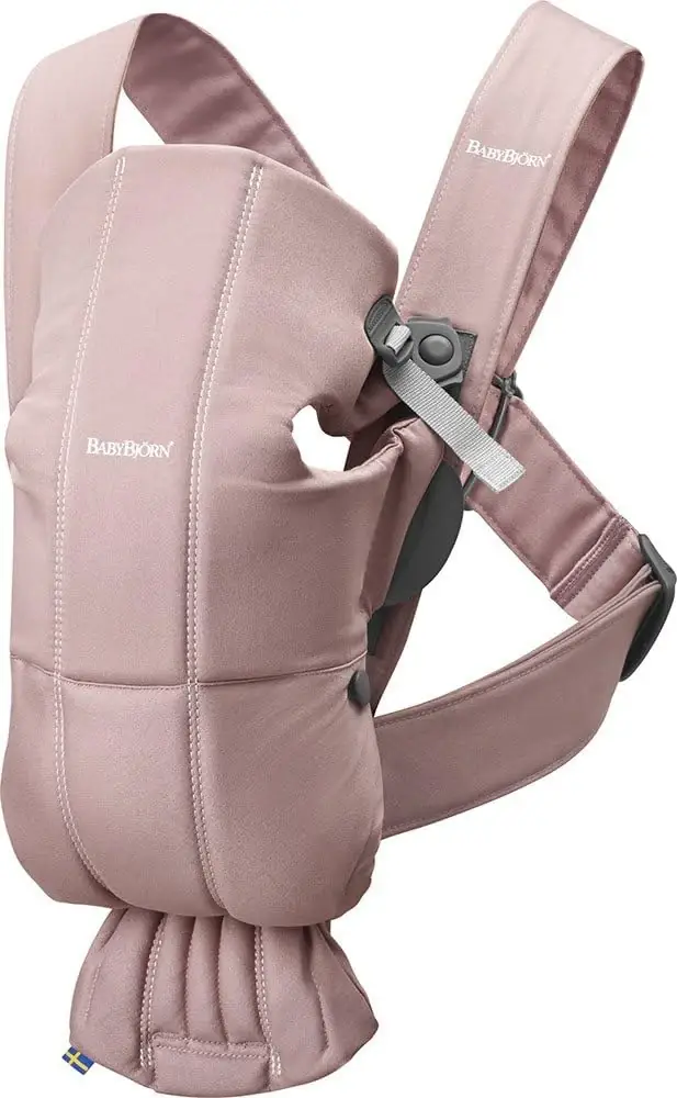 BabyBjorn Baby Carrier Mini Woven Cotton Dusty Pink - BJ021114