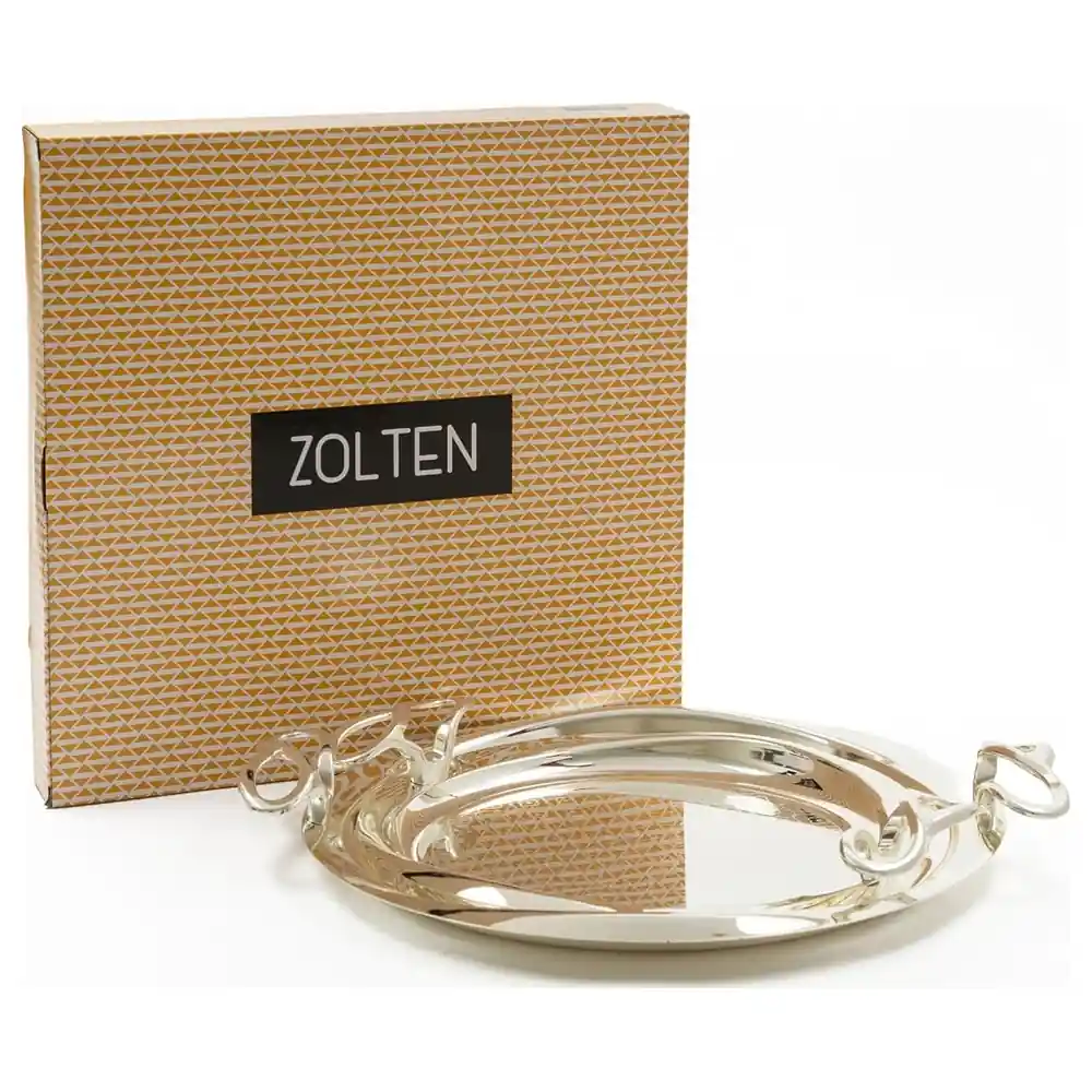 Zolten Silverplated 2-Piece Round Tray Set Lm - ZL2013912 - Image 4