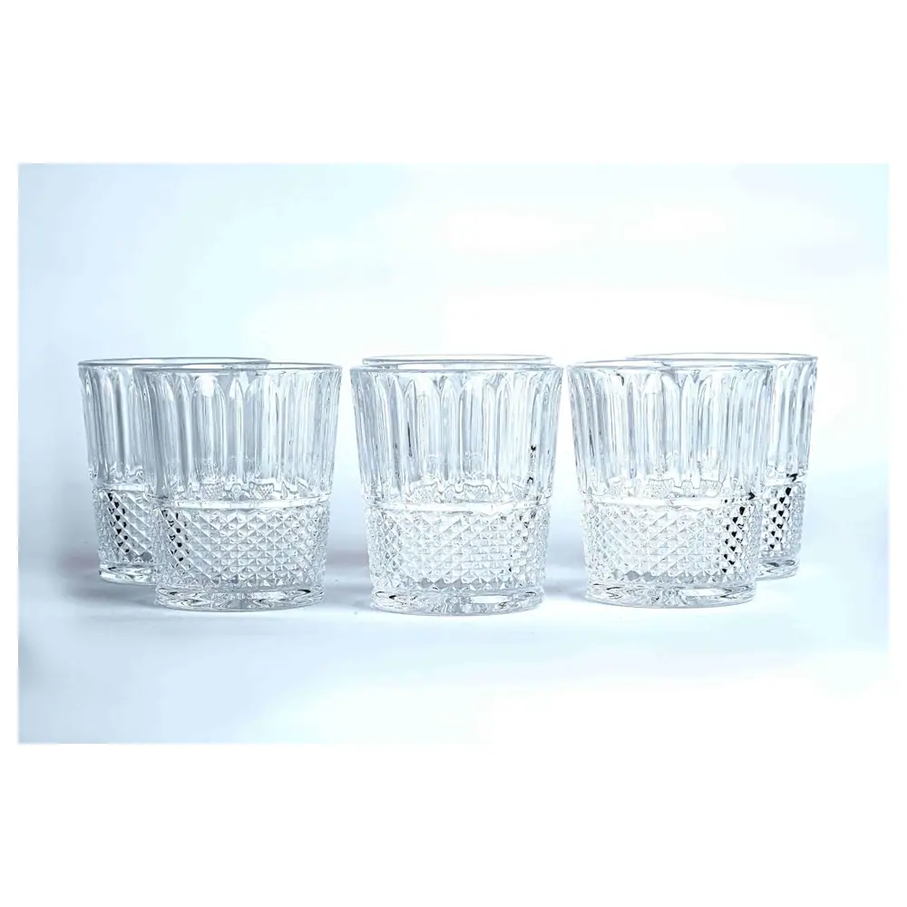 Taliona Diamond 6-Piece Clear Glass Old Fashioned Tumbler Set 32 cl - C6913815 - Image 7