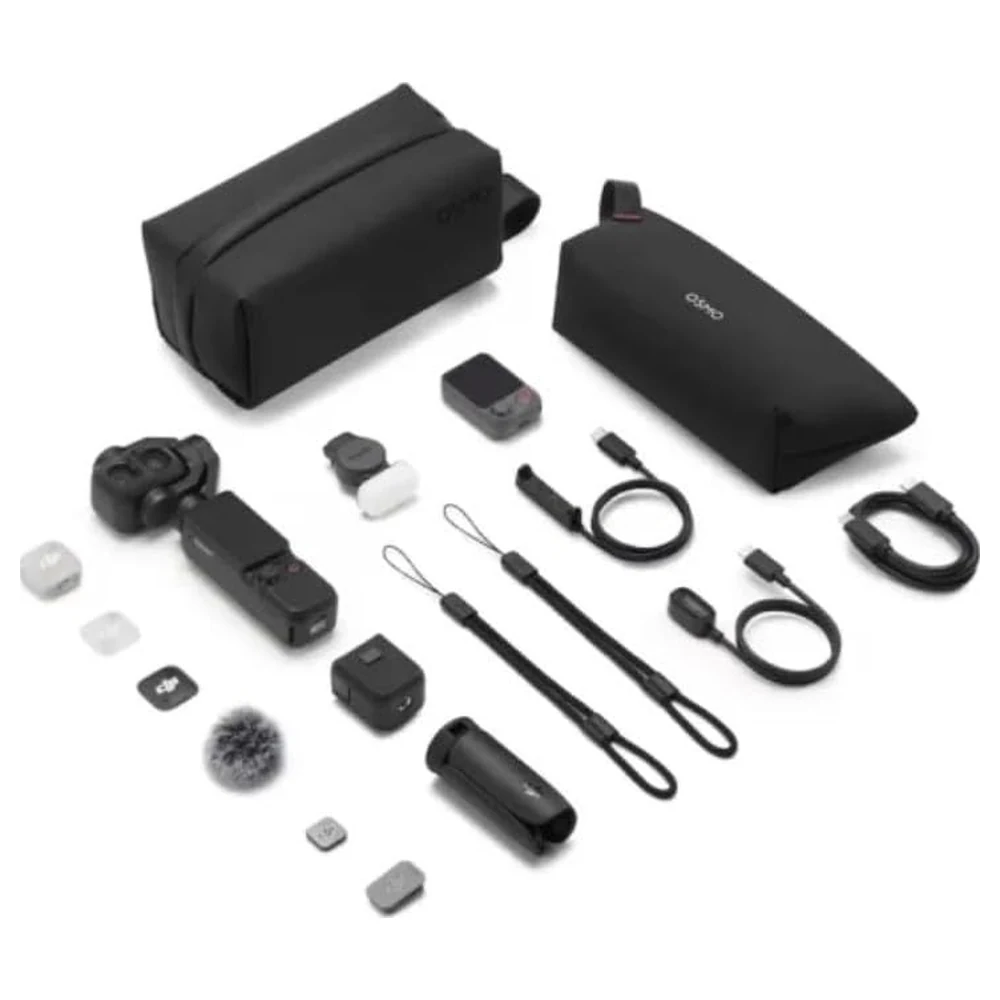 DJI Osmo Pocket 4P Vlog Combo Dual-Lens 4K Pocket Gimbal Camera with 1-Inch Sensor, 60mm F1.8 Med-Tele Lens, 3-Axis Stabilization and 103GB Storage, Black - Image 2