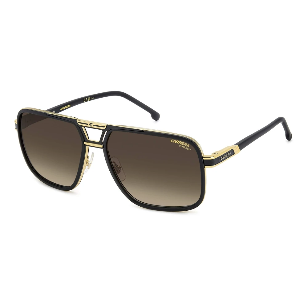 Carrera Mens UV Protected Rectangular Sunglasses, Black Brown Green Antireflex Lenses - C-1071-S-I46