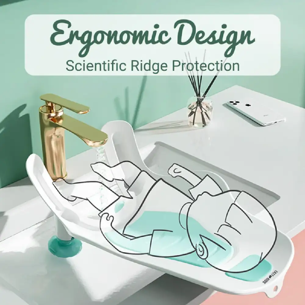 Eazy Kids 2 in 1 Sink Bath Support Tub and Butt Cleaning Station Green - EZ BWBH GR - Image 4