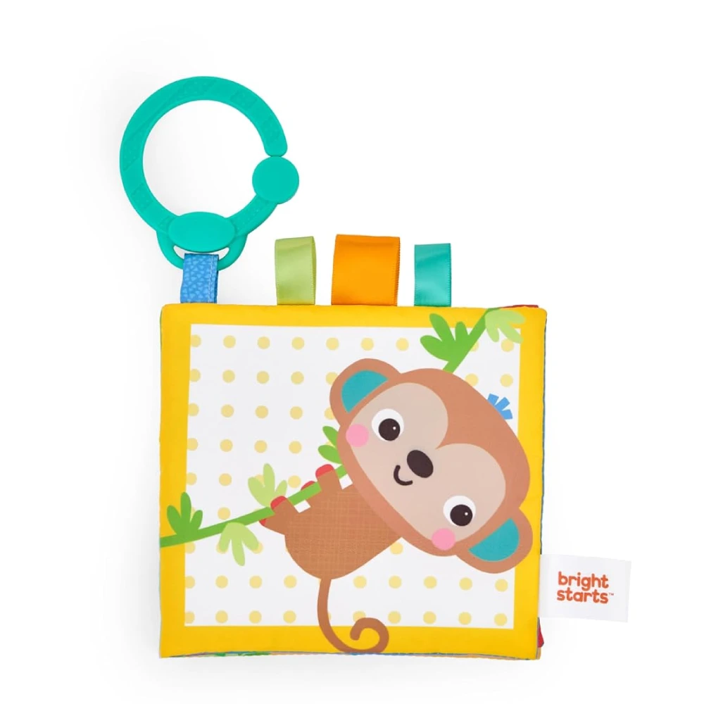 Bright Starts Safari Buddies Soft Book - Multicolor 0-36 Months - 17469