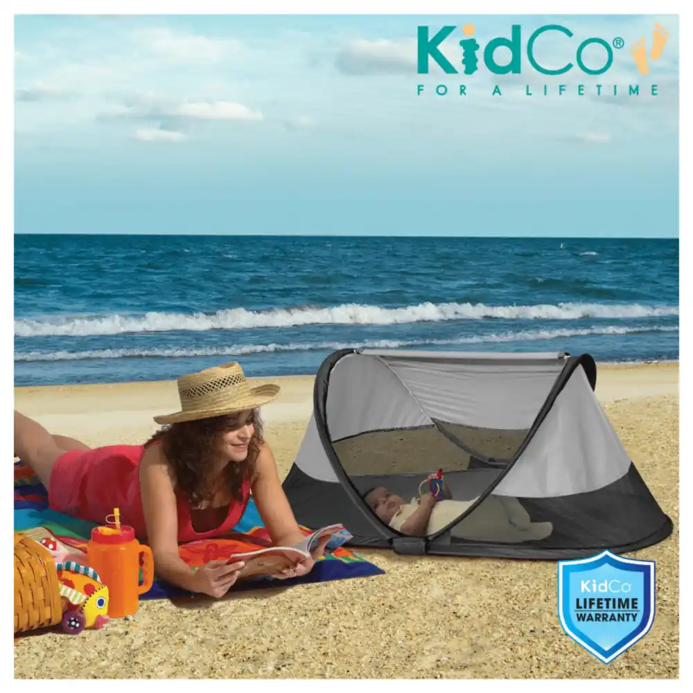 KidCo PeaPod Portable Pop-Up Travel Bed Tent, Midnight, Breathable Mesh with UV Protection, Removable Micro-Lite Pad and Storage Bag - P3012 - Image 6