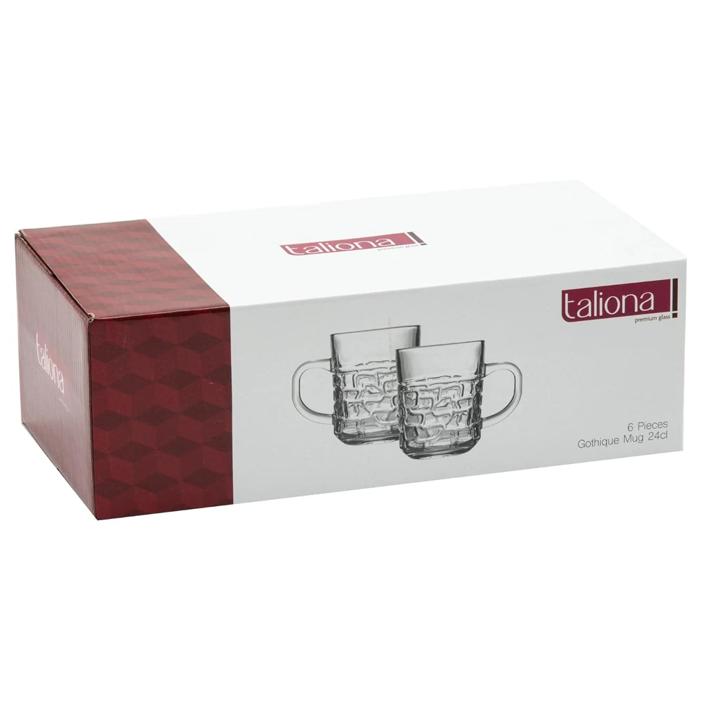 Taliona Gothique 6-Piece Clear Glass Mug Set 24 cl - C6913877 - Image 5