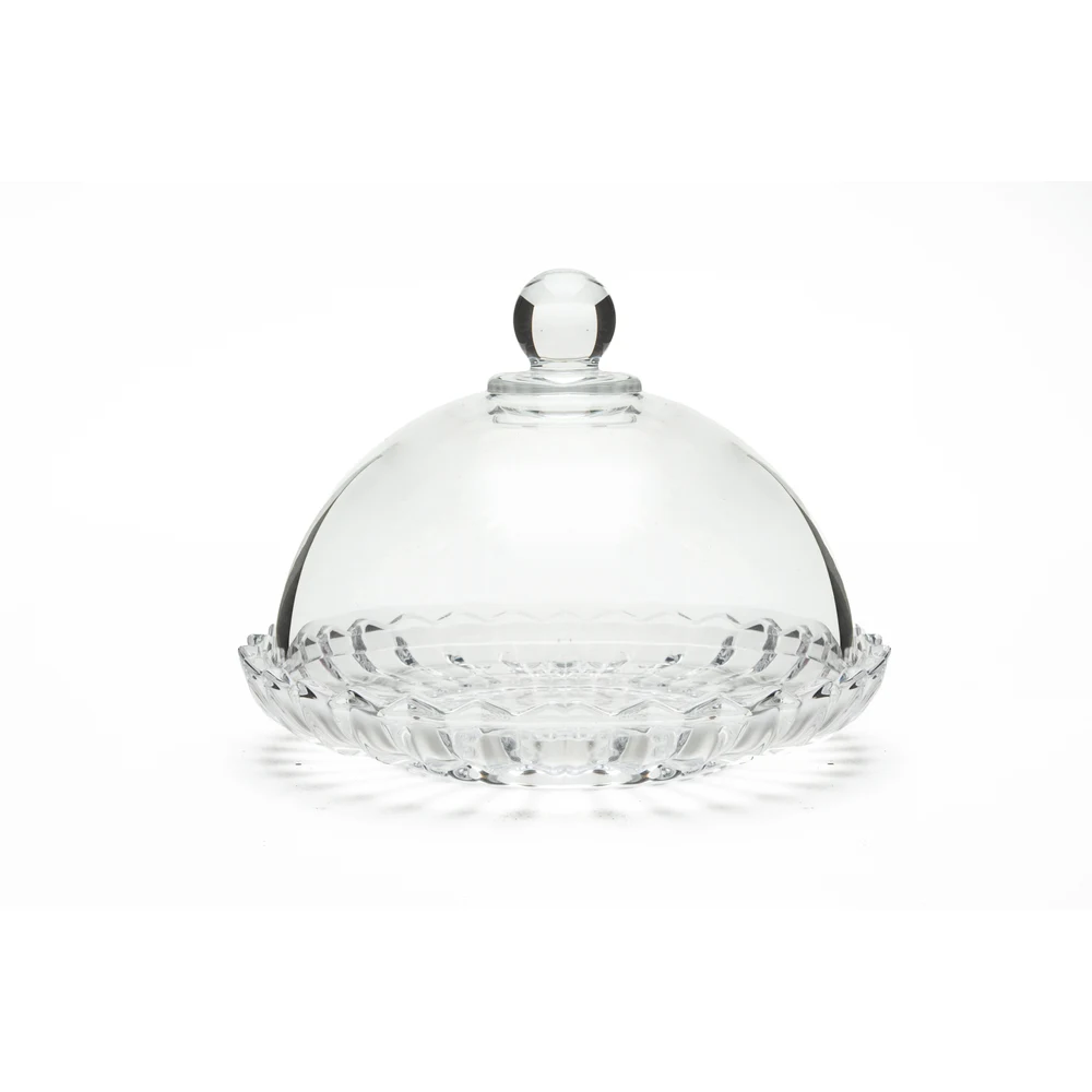 Taliona Jeneva Clear Glass Cake Dome, Top Knob, 18 cm - C6913939