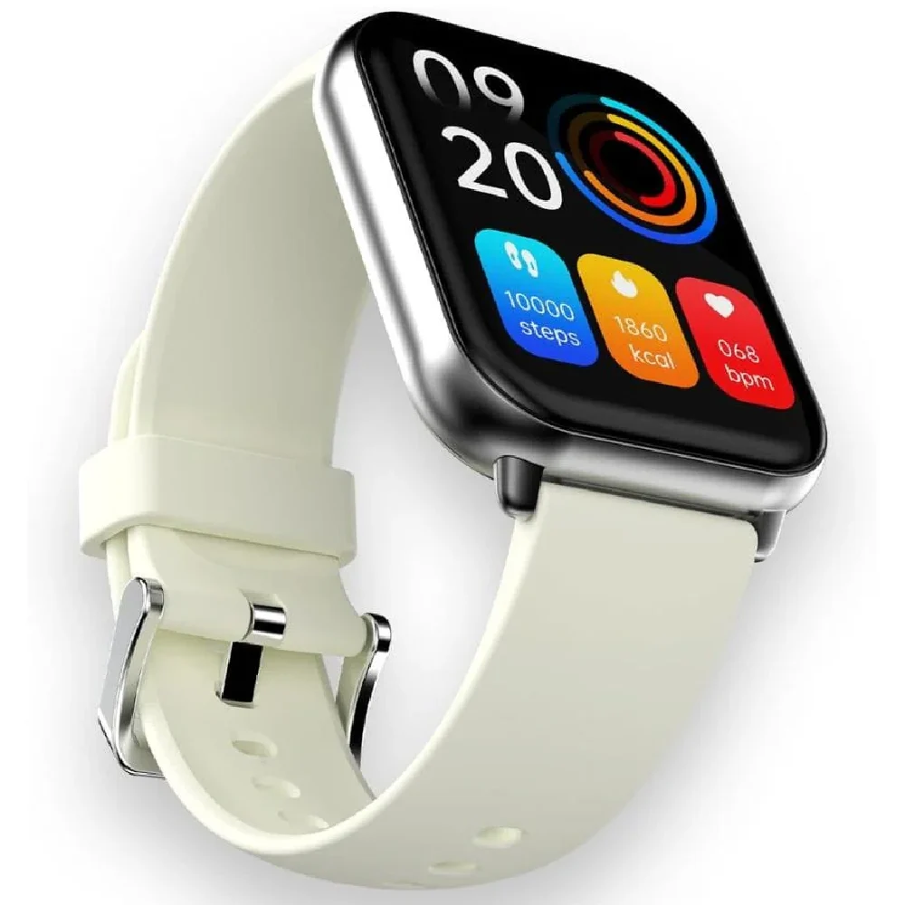 HiFuture Zone2 Bluetooth Calling Smart Watch with 1.96 Inch AMOLED Screen, Seamless Wireless Calling, and Elegant Metallic Frame (Silver Grey) - HF.HSFZ2-ZONE2.SL