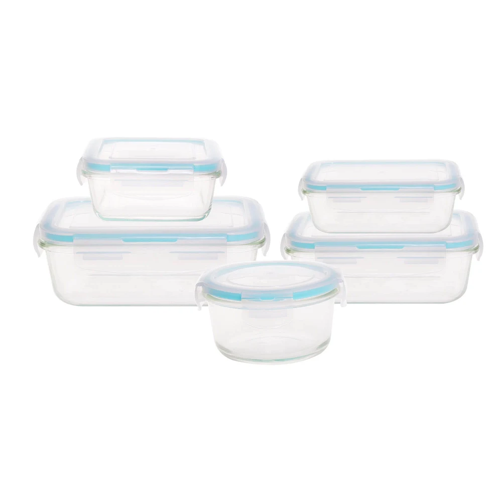 Taliona Boro Pro Borosilicate Glass Borosilicate Rectangular Storage Box 5-Piece Set - TL2213374 - Image 2