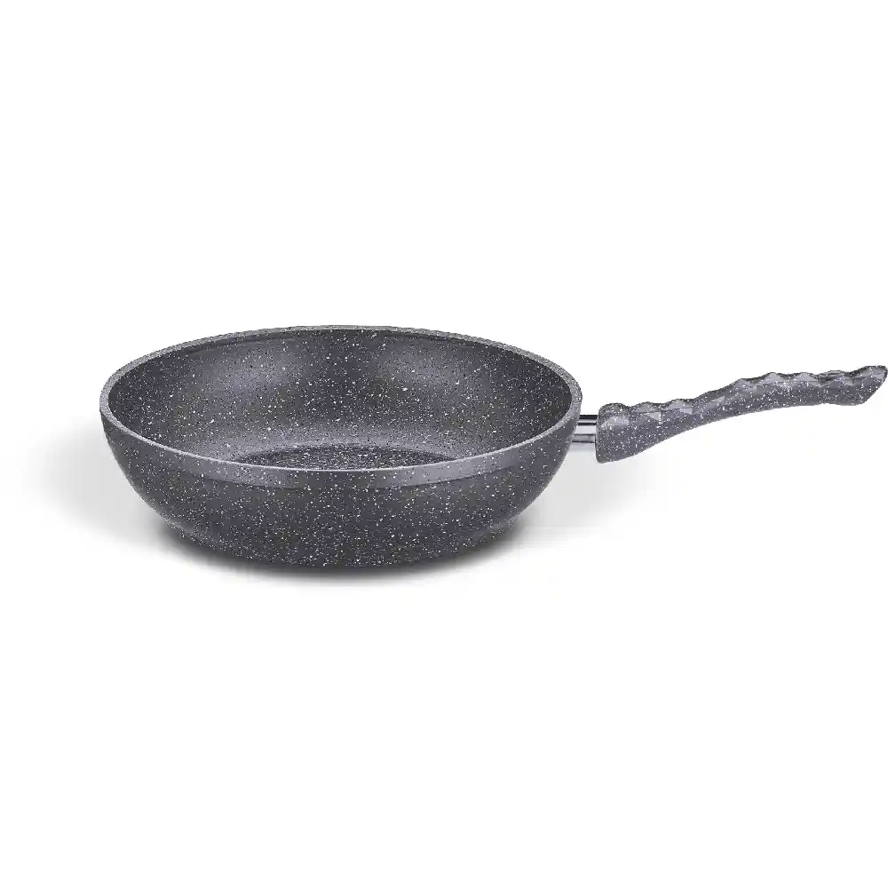 Alfa Swiss Stone Granite Fry Pan 20 cm, Non-Stick, Induction Compatible, PFOA-Free, Healthy Cooking Pan, Granite Outer and Interior, BPA Free - ALSW-F20