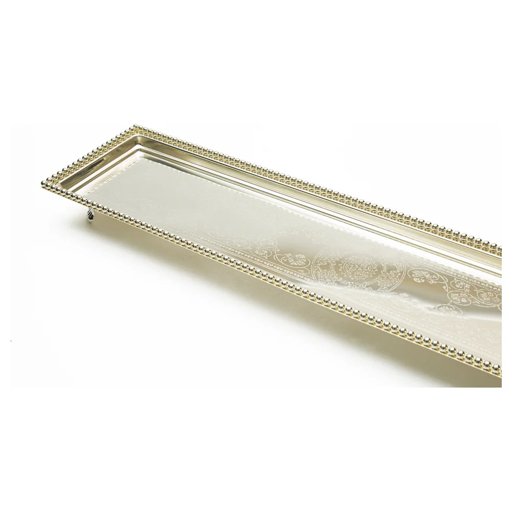 Zolten Silver Plated Rectangular Serving Tray, 60 cm - ZL2013910 - Image 2