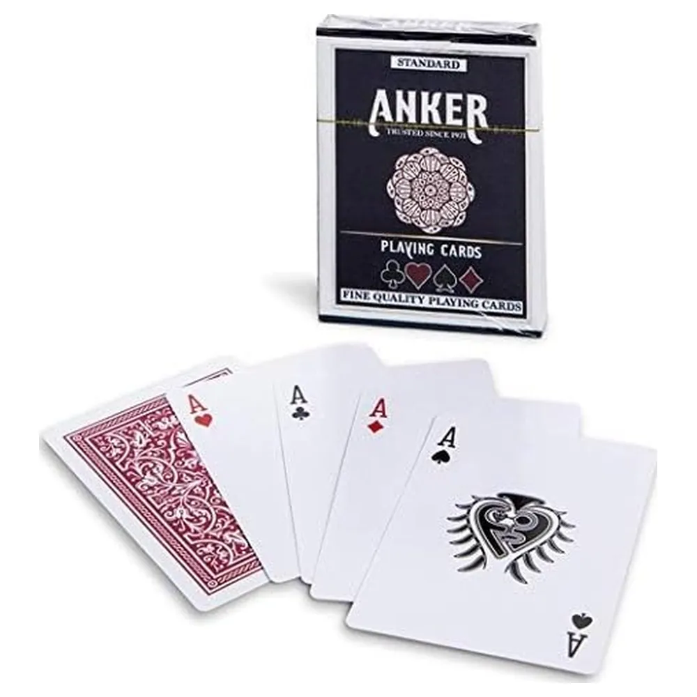 Anker Play Standard Playing Cards, Fine Quality Boxed Deck for Poker, Solitaire, Travel and Party Favours - Image 2