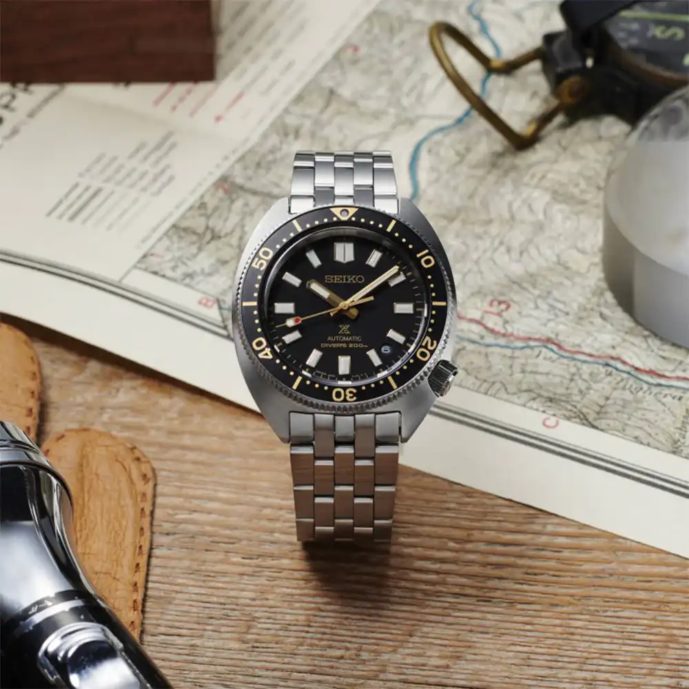 Seiko Prospex Automatic Diver Watch for Men - 41mm Black Dial, Stainless Steel Bracelet, 200M Water Resistance - SPB315J1 - Image 5