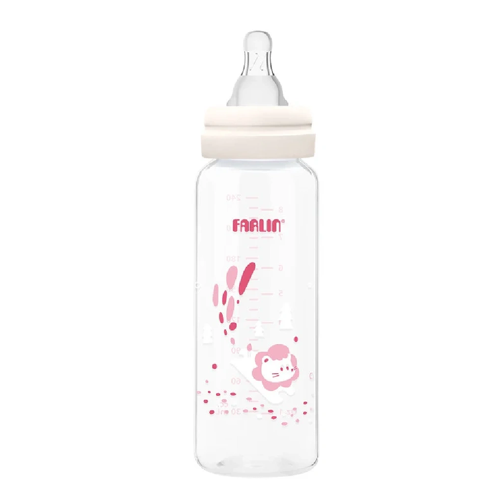 Farlin Standard Neck Polypropylene Baby Feeding Bottle Red 240ml - AB-41023 - Image 2