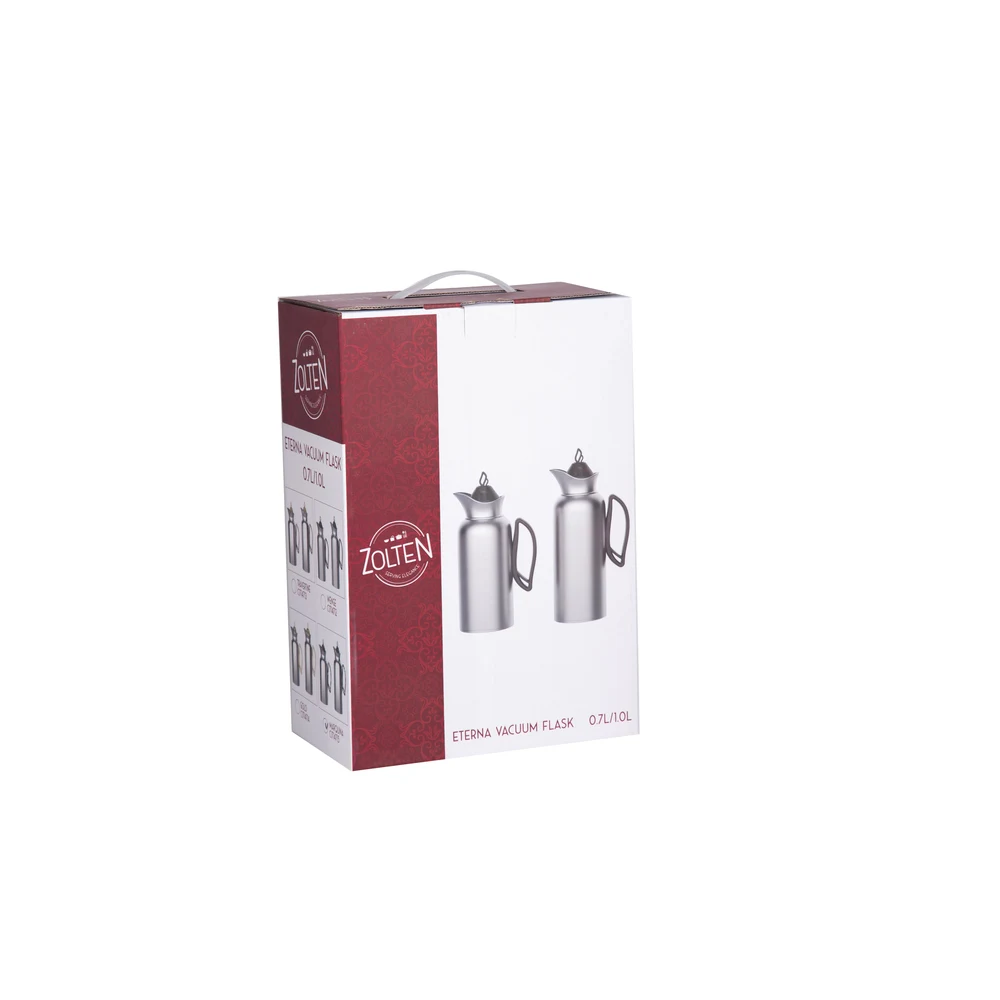Zolten Eterna Marquina 2-Piece Dishwasher-Safe Stainless Steel Vacuum-Insulated Flask Set, 0.7 L + 1 L - ZL1714715 - Image 3