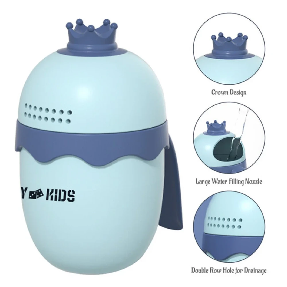Eazy Kids Royal Baby Head Shampoo Wash Rinse Shower Mug 500ml Blue - EZ BSHC BU - Image 3