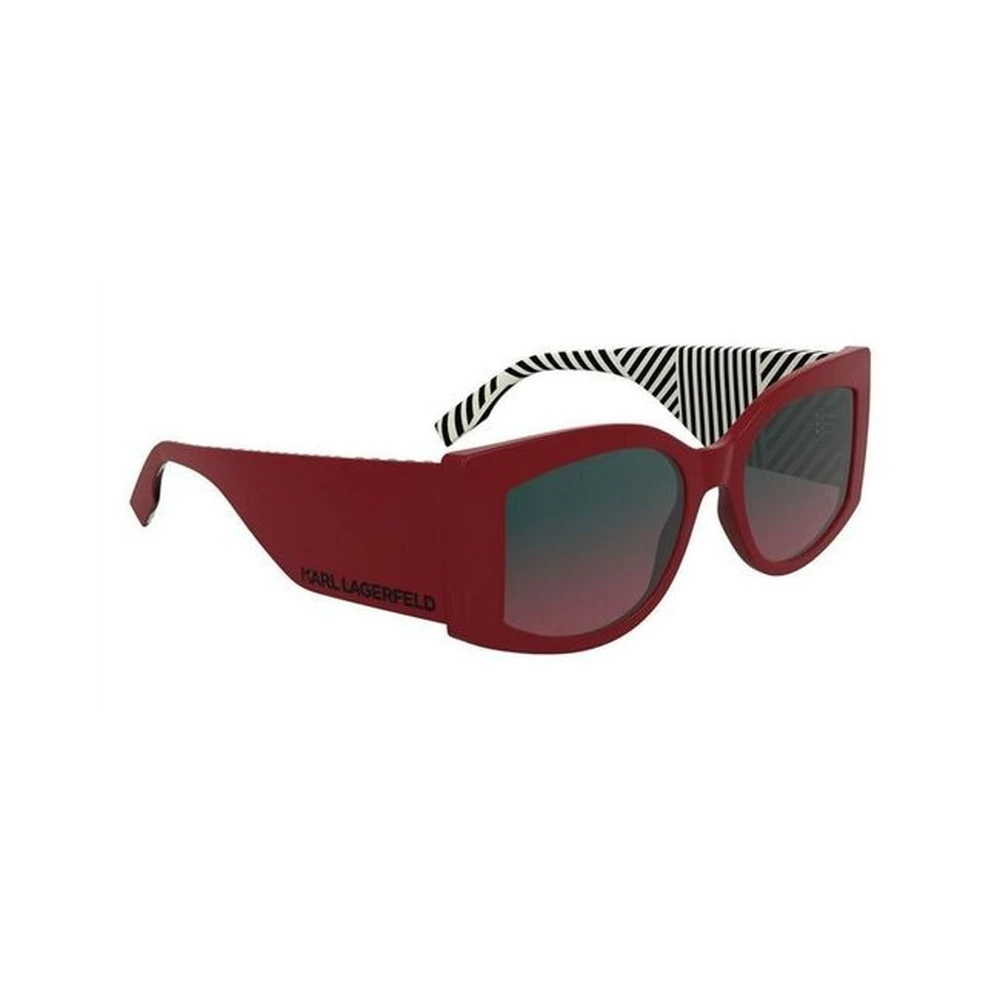Karl Lagerfeld Womens Modified Rectangle Sunglasses, Gradient Green Red Lenses - KL6183S.600