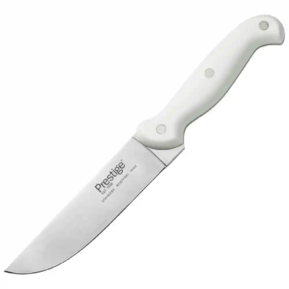 Prestige Professional 6 Inch Butcher Knife Stainless Steel Carving & Meat Slicing Knife, White - PR49341