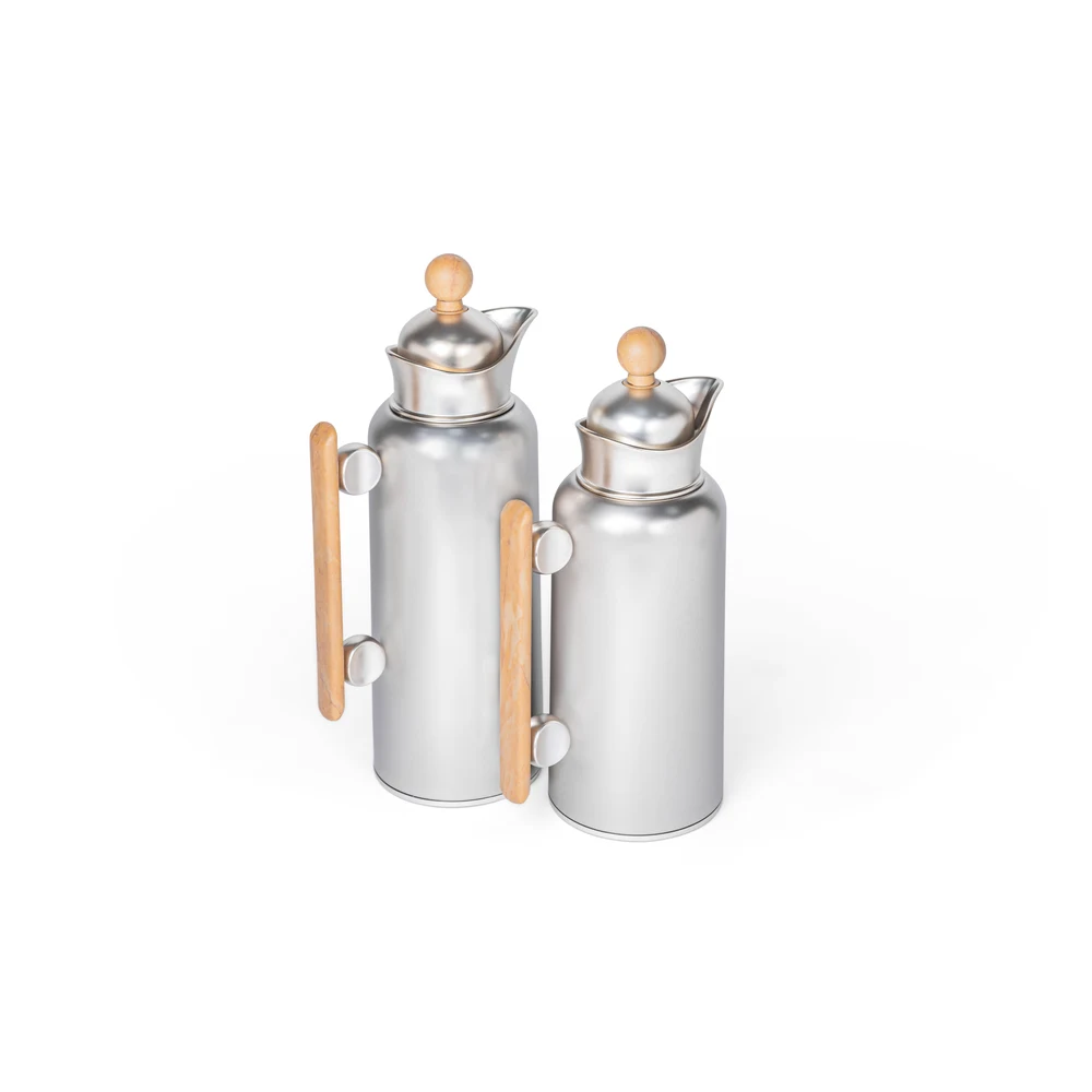 Zolten Linea Travertine 2-Piece Dishwasher-Safe Stainless Steel Vacuum-Insulated Flask Set, 0.7 L + 1 L - ZL1714709 - Image 3