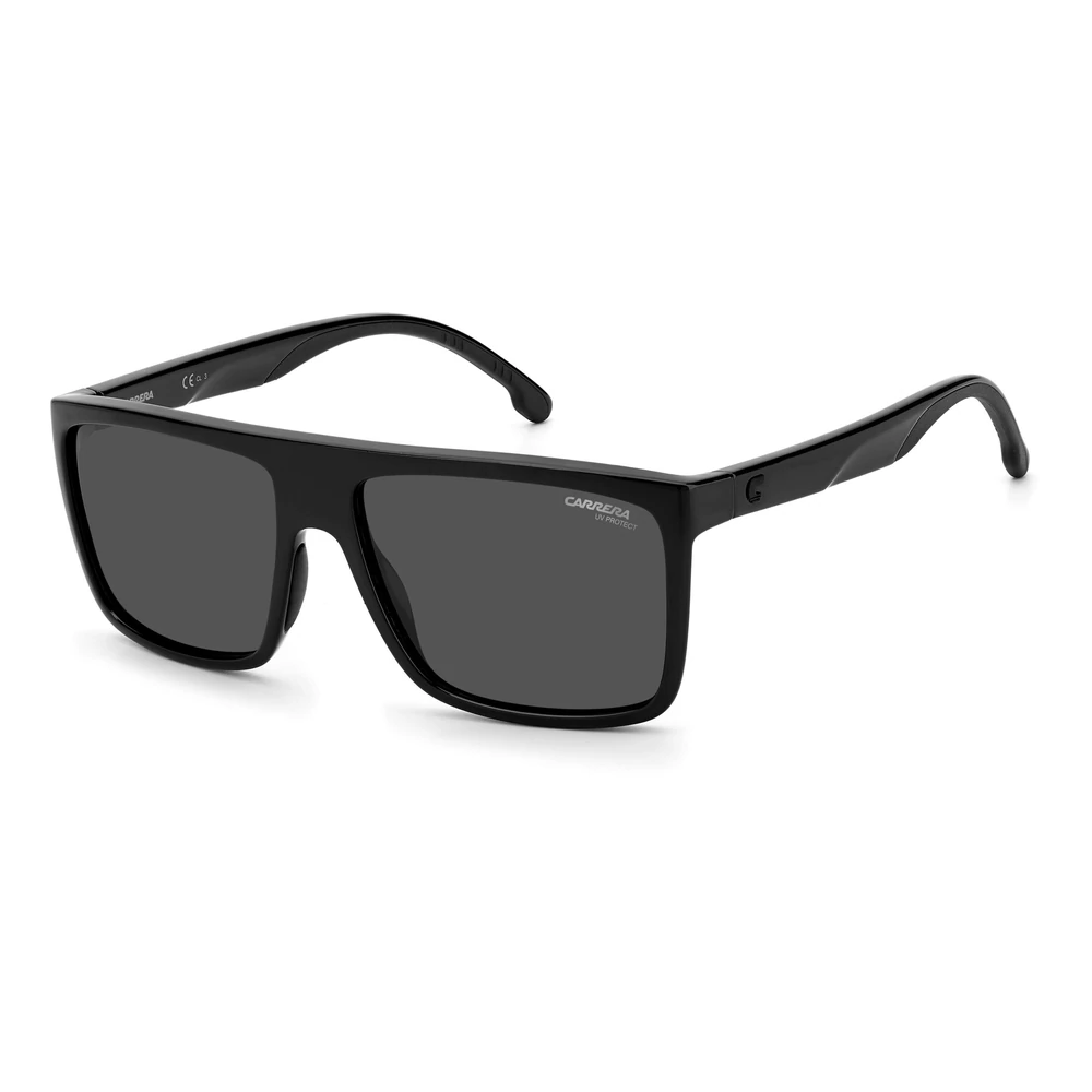 Carrera Mens UV Protected Rectangular Flat Top Sunglasses, Grey Lenses, Full Rim - C-8055-S-807 - Image 4