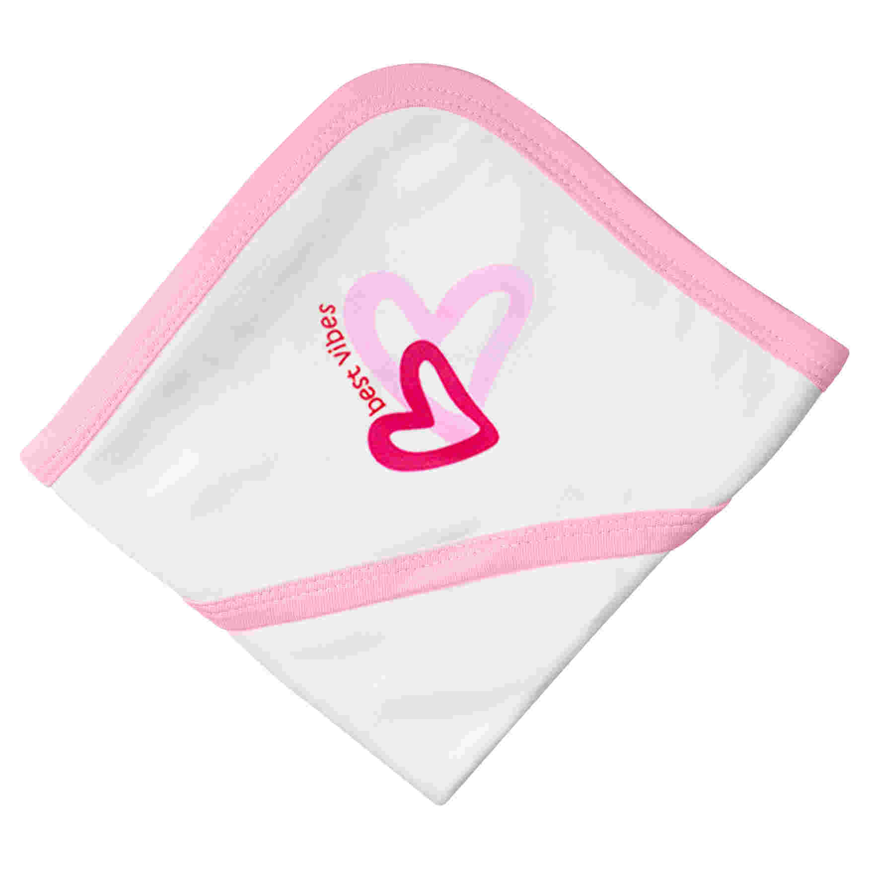 Babies Basic Cotton Swaddle Blanket for New Born 75x75cm Pink V239-BLA-PIN-OS - Image 2