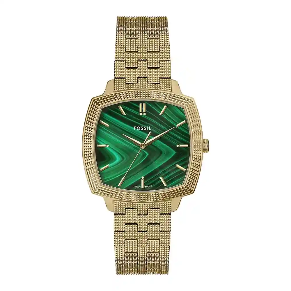 Fossil Unisex Nick Jonas x Fossil Machine Luxe Malachite Three-Hand Gold-Tone Stainless Steel Watch - LE1217