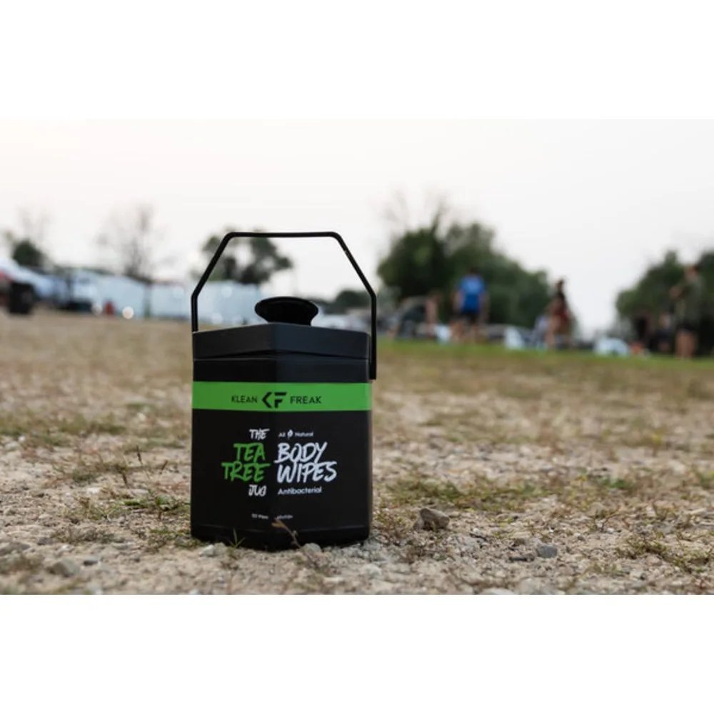 Klean Freak Body Wipes The Jug 120 Wipes, Large Shower Wipe Dispenser for Gym, Camping and Home, Alcohol Free, Tea Tree - TJTT01 - Image 4