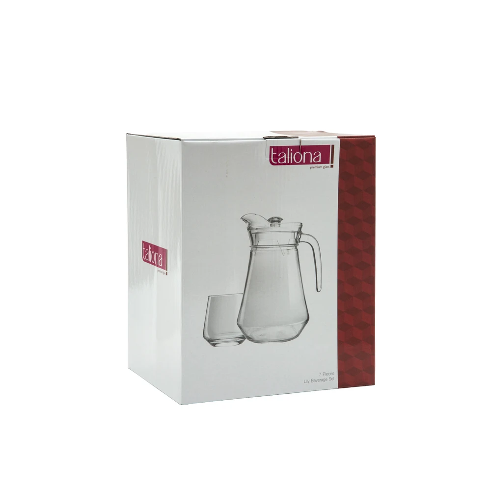 Taliona Lilly 7-Piece Clear Glass Water Set - C6913886 - Image 4