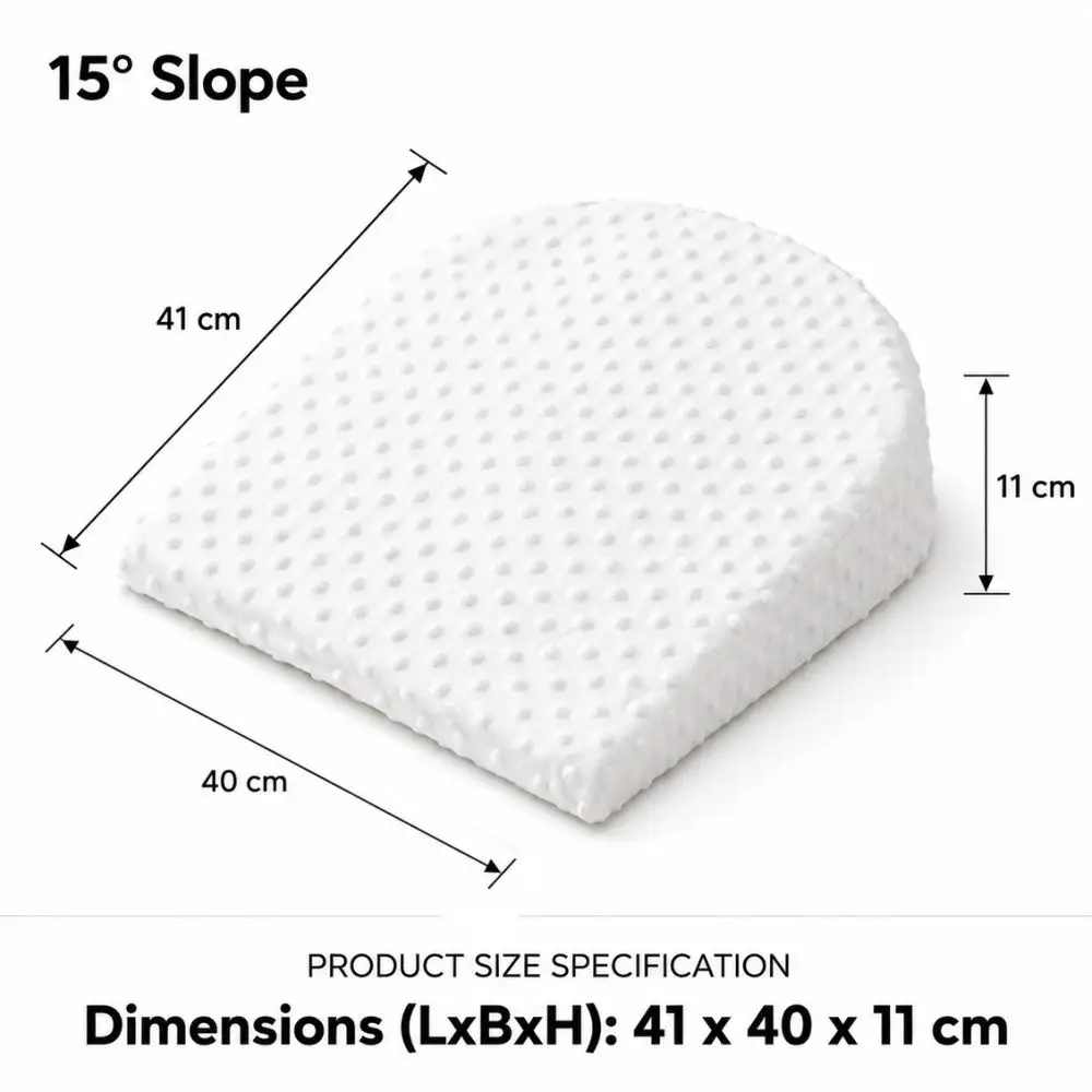 Sunveno 15 Degree Slope Baby Pillow With Removable Cover White - SN_BB15DP_WH - Image 7
