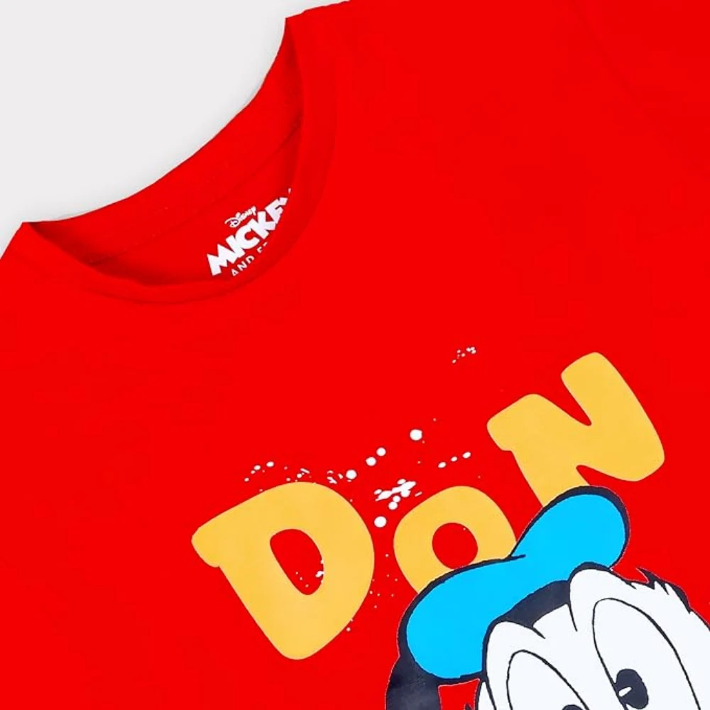 Disney Donald Duck Boys T-Shirt, 100 Percent Cotton, Crew Neck Short Sleeve, Casual Wear, 4-5 Years, Red - TU22632-4-5Y - Image 2