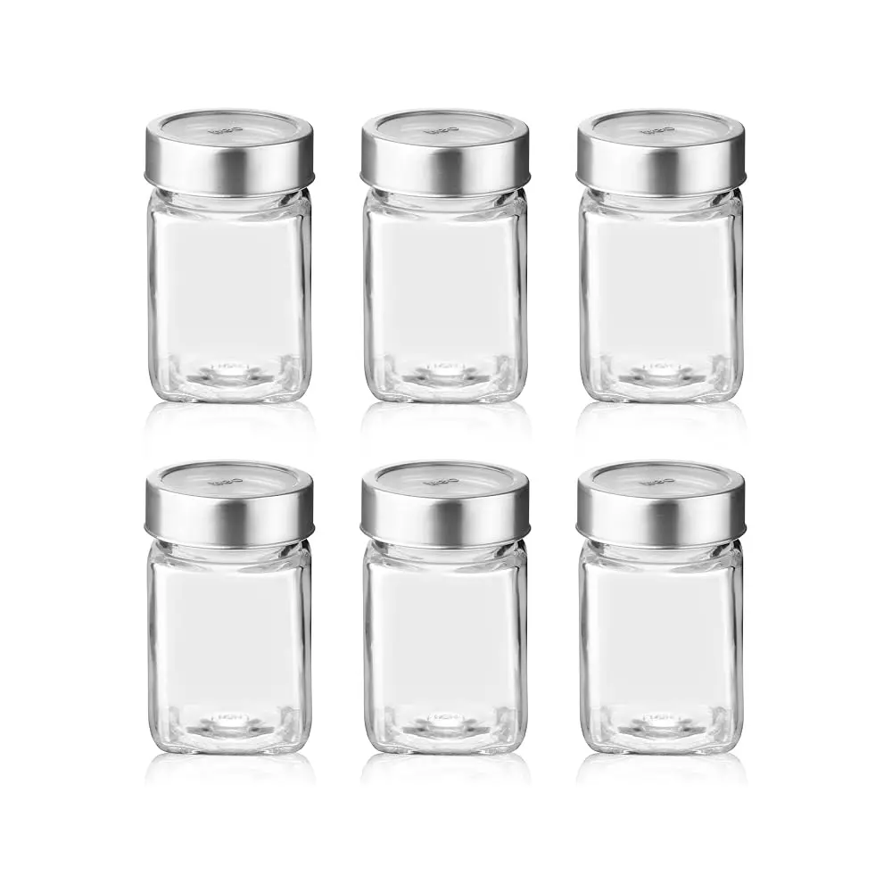 Milton Treo By Cube Storage Jar, Set Of 6, Transparent Glass 310ml - 3015660 - Image 2