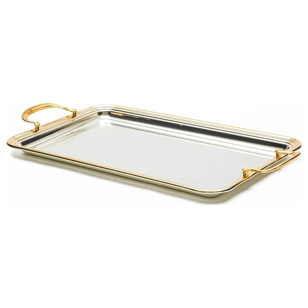 Zolten Silver Plated Rectangular Serving Tray, 42.5 cm - ZL2013915