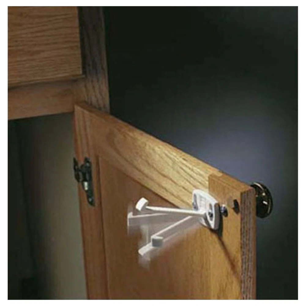 KidCo Swivel Cabinet and Drawer Locks 4 Pack with Swivel Arm Disengage and Screw Mount Installation, White - S333 - Image 4
