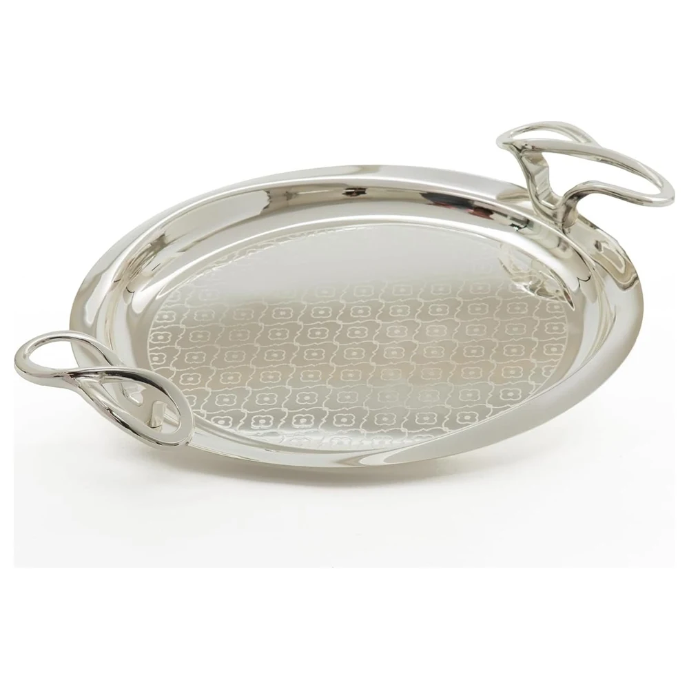 Zolten Silverplated 2-Piece Round Tray Set Lm - ZL2013912