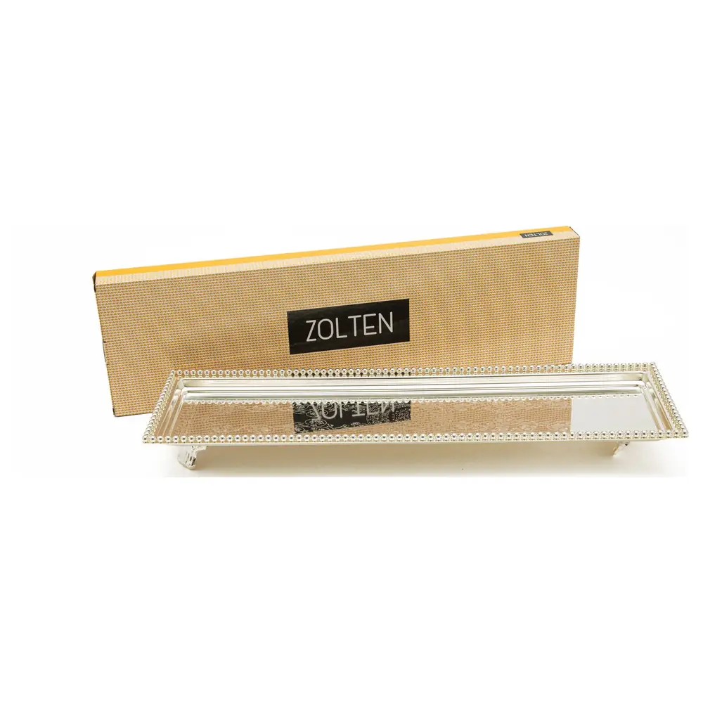 Zolten Silver Plated Rectangular Serving Tray, 80 cm - ZL2013909 - Image 4