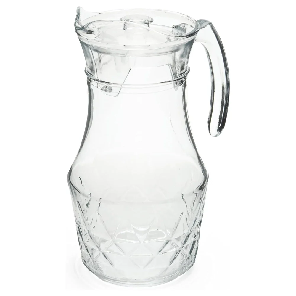 Taliona Roc Clear Glass Jug with Curved Handle and Pouring Spout, 1.8 L - C6913884