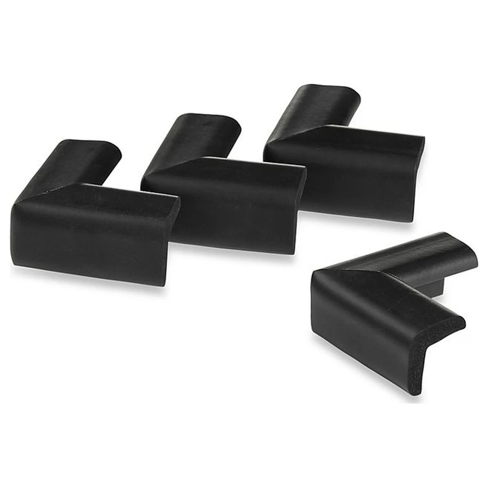 KidCo SecureStick Foam Corner Protectors 4 Pack, Black Adhesive Table Corner Guards with Soft Cushioned Foam - S381 - Image 3