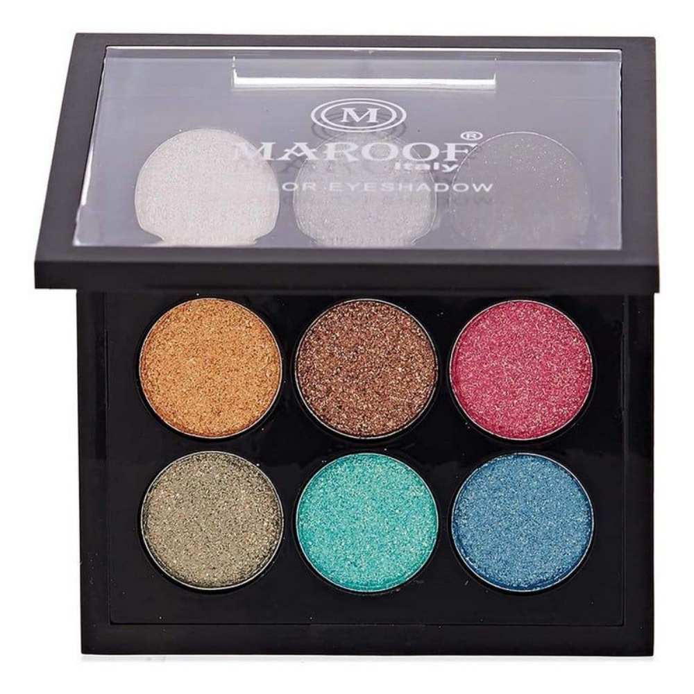 Maroof 9-Color Eyeshadow Palette - MF1009-02 - 02 Multicolor - 7.2g - Bright Matte, Highly Pigmented, Long-Lasting, Blendable Formula for Lid, Crease & Liner, All Skin Types