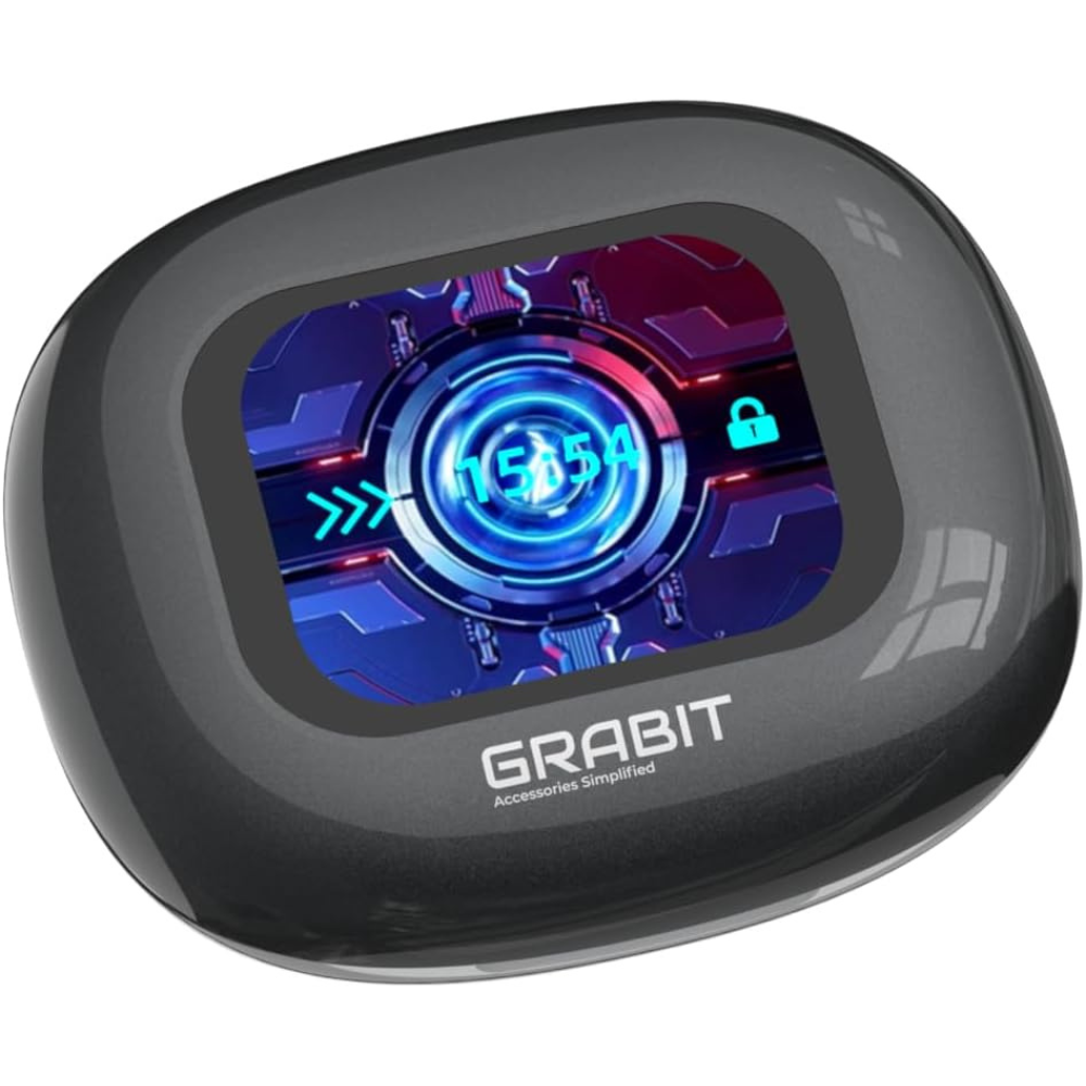 Grabit TWS Earbuds with Compact Charging Case - Blue - GTUNES-100