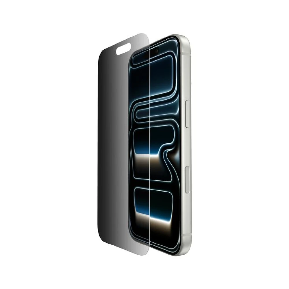 Belkin InvisiGlass Privacy Screen Protector for iPhone 17 Pro, Antimicrobial Coating, 9H Hardness, Privacy Filter - OVA213hq